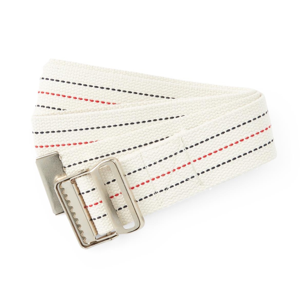 Medline Transfer/Gait Belt; Beige with Stripes, with Metal Buckle | EACH