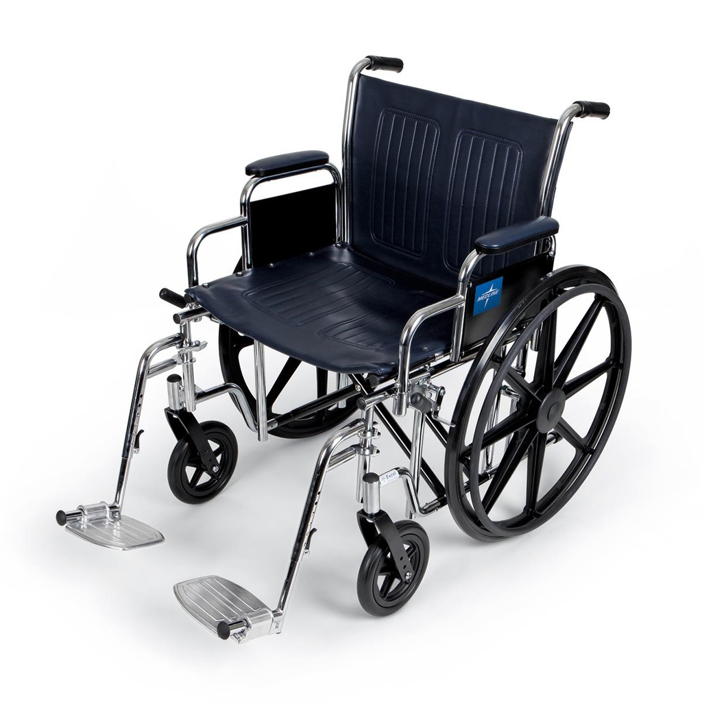 Medline Excel 2000 Series Wheelchair; 20" (51 cm), Extra-Wide | CASE/1 EACH