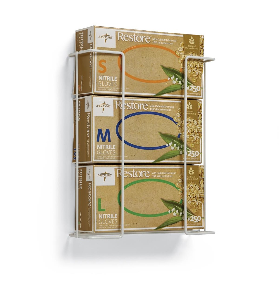 Medline Metal Wire Glove Box Holder; 3 boxes - horizontal | CASE/10 EACH