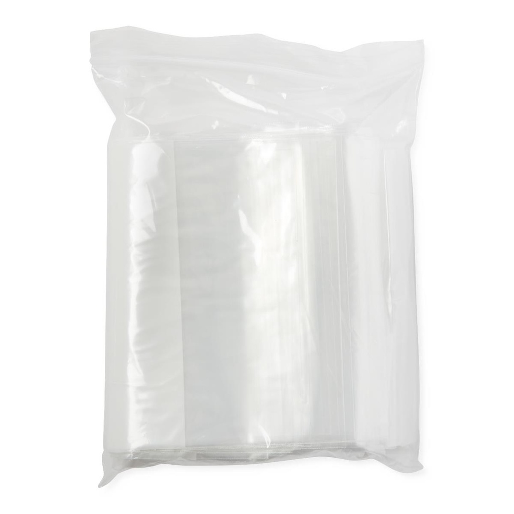 Medline Plastic Zip-Closure Bag with White Write-On Block; 6" x 9" (15 cm x 23 cm) | CASE/1000 EACH | PKG/100 EACH