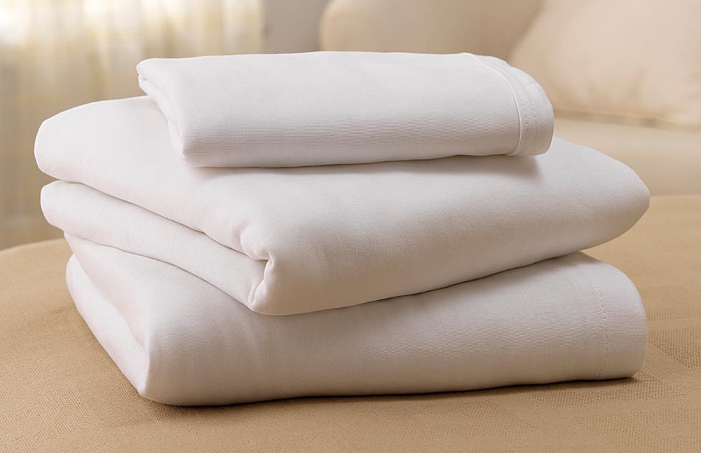 Soft-Fit Knitted Fitted Sheet; 15 oz., 14" x 84" (36 cm x 213 cm) DOZEN/12 | CASE/60 EACH | DOZEN/12 EACH | PKG/6 EACH