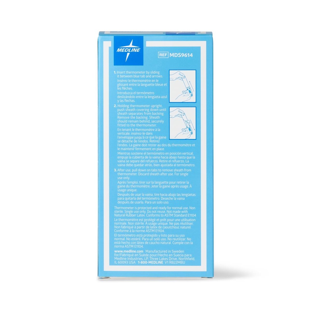 [MDS9614CS-BOX] Medline Single-Use Digital Oral Thermometer Sheath | CASE/3600 EACH | BOX/100 EACH