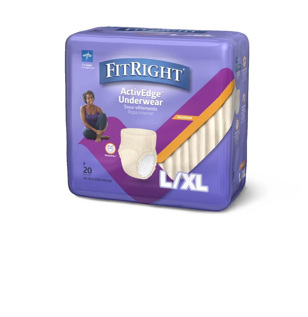[FIT23WLXL-CASE] FitRight® Ultra Underwear for Women; Large/Extra Large, 40"-56" (102 cm - 142 cm) | CASE/80 EACH | BAG/20 EACH