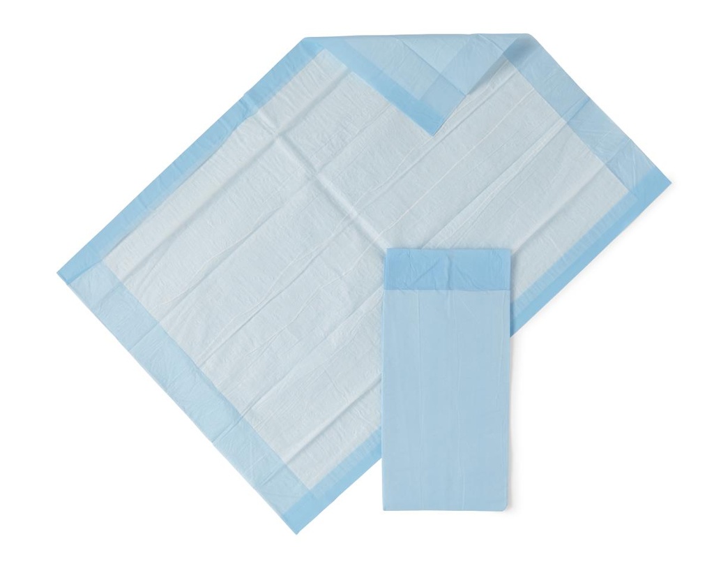 Medline Protection Plus Single-Use Underpad; 23" x 36" (58 cm x 91 cm) Bulk, Light Absorbency | CASE/150 EACH