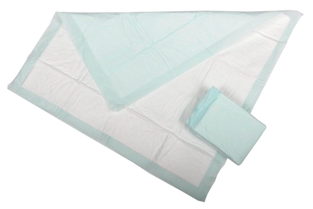 Medline Single-Use Fluff and Polymer Underpad; 30" x 36" (76 cm x 91 cm), Green, Deluxe | CASE/100 EACH