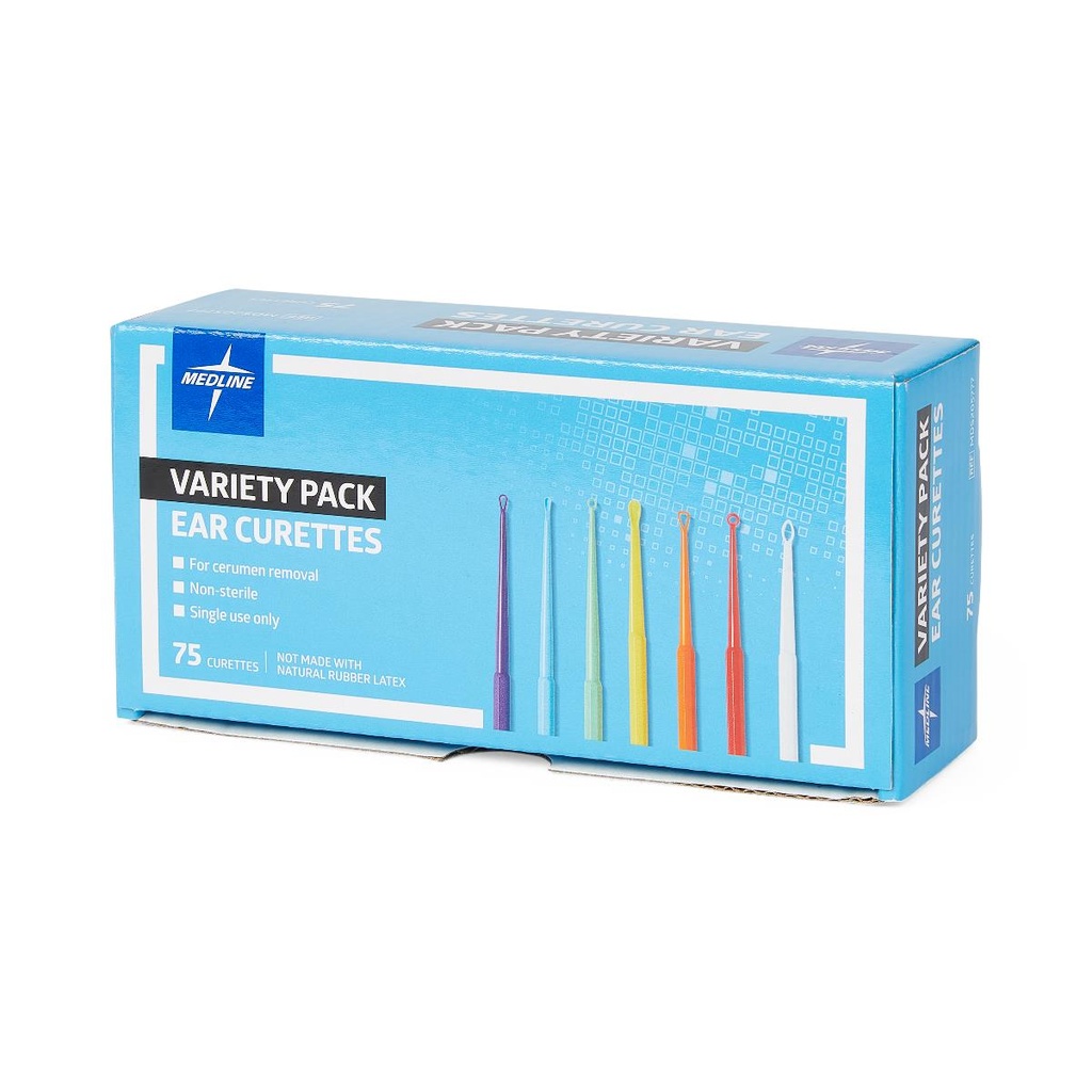 [MDS205777-BOX] Medline Single-Use Ear Curette; Variety Pack | BOX/75 EACH