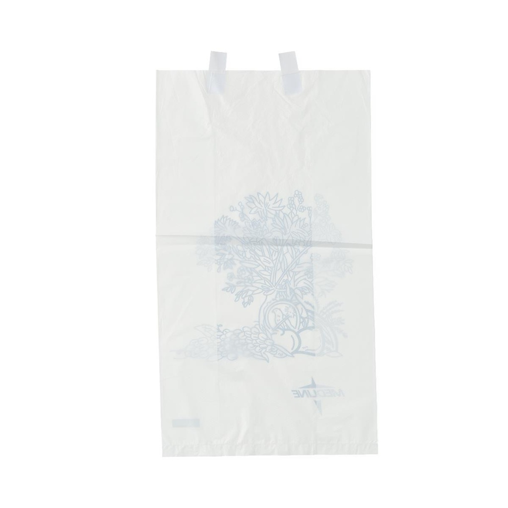 [NON24309P-CASE] Medline Single-Use Plastic Bedside Bag; Plastic, 6.5" x 3.5" x 11.8" (16.5 x 9 x 30 cm), 2000 cc (mL) | CASE/2000 EACH | PKG/100 EACH